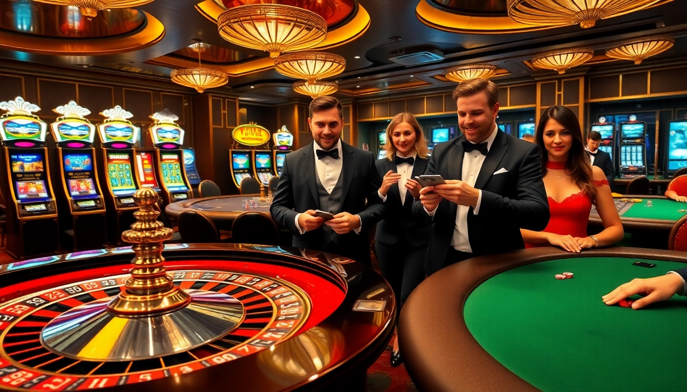 Engaged players at a casino showcase the excitement of casino en ligne fiable.